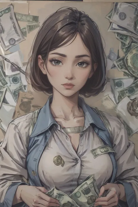 (masterpiece, highres, detailed),((((money)))),