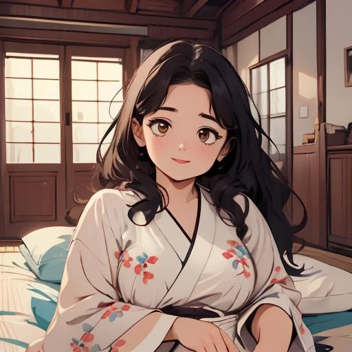 (masterpiece:1.4), high quality, high definition, sharp focus, detailed face, anime, best quality, 4k, 8k, absurd resolution, intricate detail, detailed eyes, animation, illustration, highly detailed, highres, extremely detailed, <lora:ETO_OCC002:0.7> ETO_OCC, black hair, curly hair, longhair, thick eyebrows, long hair, <lora:hyperdenoiser_v090:0.6>, (looking at viewer:1.4), (plump:1.2), (hazel eyes:1.3), lora:perfetfingers:1>, prettify, OverallDetail, Illust-InstaFilter, hotify, edgQuality, Earth-QualityPos, BodyPositive, Best_QualityPos, <lora:AppleCheek:0.7> applecheek, 1girl, barefoot, full body, large breasts, shy, embarrassed, indoors, (perfect arms), (detailed hands) <lora:sensualface_type4:0.7>, gasping, ecstasy, seductive smile <lora:washitsu-v1-wasabiya:0.8> washitsu, tatami, shouji, (japanese clothes), (lying:1.6), (on back:1.5), (lying on floor:1.4), cleavage, (print kimono),