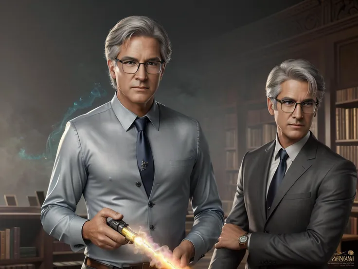 automotive advertisement style, UHD photo of gun man,An erudite gentleman in his sixties with short, gray hair and wire-rimmed glasses, wearing a dark, tailored suit with a white shirt and tie , Background A group of scholars pores over dusty tomes in a dimly lit library, searching for answers to the secrets of the universe. As they read, the pages begin to unravel and reform, revealing hidden knowledge and forbidden truths with a concept moto racing in an utopian world in good light with harmony,detailed, tag, mural, hyper detailed, expressive,  award winning, (intricate details, masterpiece, best quality:1.4), ultra realistic 8k ,extremely detailed face eyes, <lora:GoodHands-beta2:1>, Extremely high-resolution details, photographic, realism pushed to extreme, fine texture, incredibly lifelike, soft pastel colors, splash art, splashed pastel colors, (soft iridescent glow smoke) motion effects, best quality, wallpaper art,, sleek, dynamic, professional, commercial, vehicle-focused, high-resolution, highly detailed