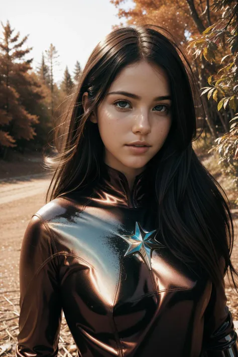1girl, (comics art by Juan Giménez:1.3) and (Brooke DiDonato:1.2) and (Stefan Gesell:1.0) , detailed Thermograph, 8k Spray paint style of an intricate details, Noble Relaxing ("Cleansing Beam":1.3) , warm background, dark red beach and forest, Bathed in shadows, horizon-centered, Cel shading, Awe, Street Art, dramatic lighting, Fish-eye Lens, Ektachrome, Film grain, Cross Processing, adobe lightroom, Best quality
