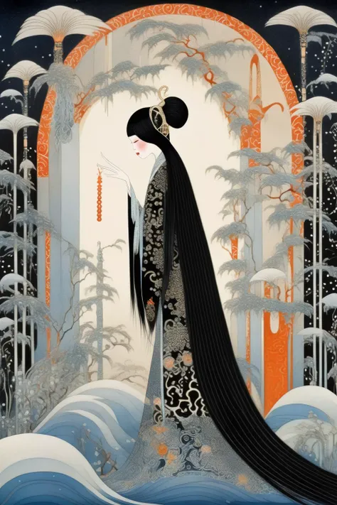 <lora:Kay Nielsen Style:1>Kay Nielsen Style - jiaji huang in the style of kay nielsen