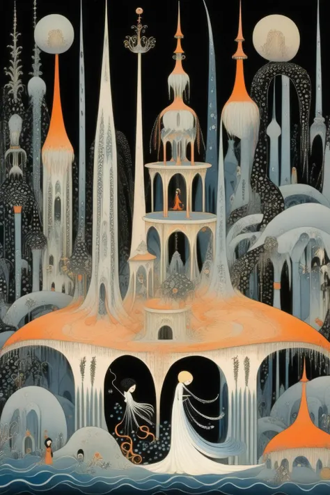 <lora:Kay Nielsen Style:1>Kay Nielsen Style - artwork in the style of Kay Nielsen