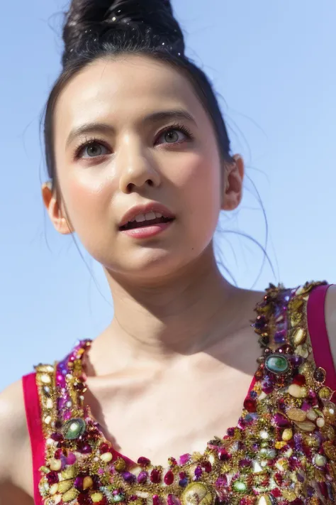 masterpiece,beautiful,extremely detailed,finely detailed,exquisite,(ultra high res),(8k UHD best quality), (realistic, photo-realistic:1.37), depth_of,blurry_background, photo_inset,Dramatic lighting,reference_inset,photo_background,photorealistic,looking_at_viewer,1girl,detailed skin,shiny skin,becky <lora:becky:1>