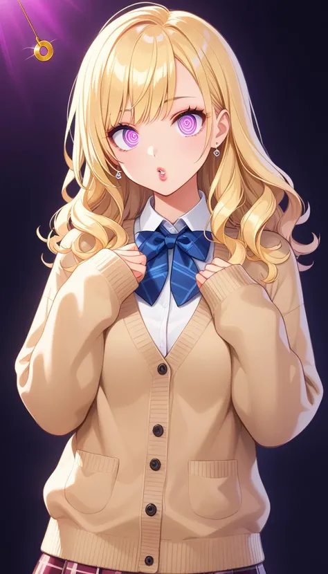 core 9, score 8 up, score 7 up, source anime, high-res image,
cute face, clear skin, shiny hair, ultra detailed eyes,
<lora:gyaru_pony_V1.0:0.6> gyaru, makeup, blonde hair, jewelry, lips, eyelashes,
<lora:oversize cardigan_pony_V1.0:0.7> oversize cardigan, sleeves past wrists,
<lora:crossed_eyes_v2:0.8> cross3d_3y3s, crossed eyes, hypnosis, pendulum,
(masterpiece), best quality, extremely detailed, ultra-detailed, nsfw,
official art, extremely detailed CG unity 8k wallpaper, perfect lighting, cinematic lighting,