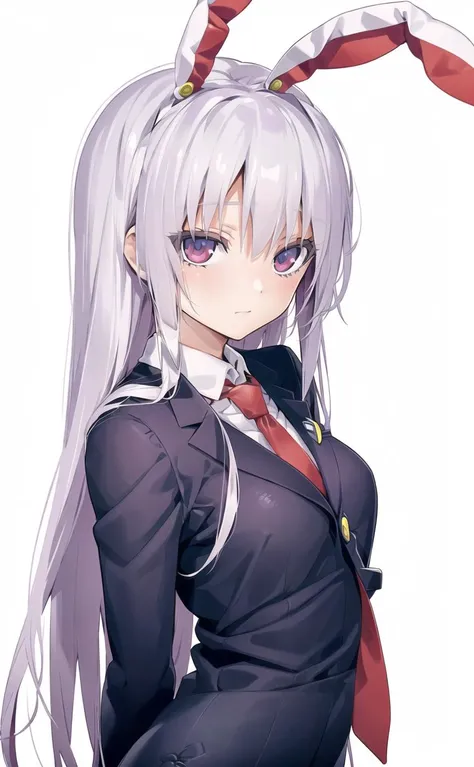 (white background:1.2),simple background,official art,1girl,masterpiece,best quality,1girl,solo,((reisen udongein inaba)),,arms behind back, <lora:happoubiJinSTYLE_v10:0.7>