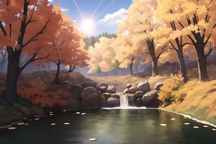 masterpiece, <lora:aestheticc_meme-69:1> aestheticc_meme,
no humans, landscape, forest, sun, water drop, rainbow, wet, nature, autumn, autumn leaves