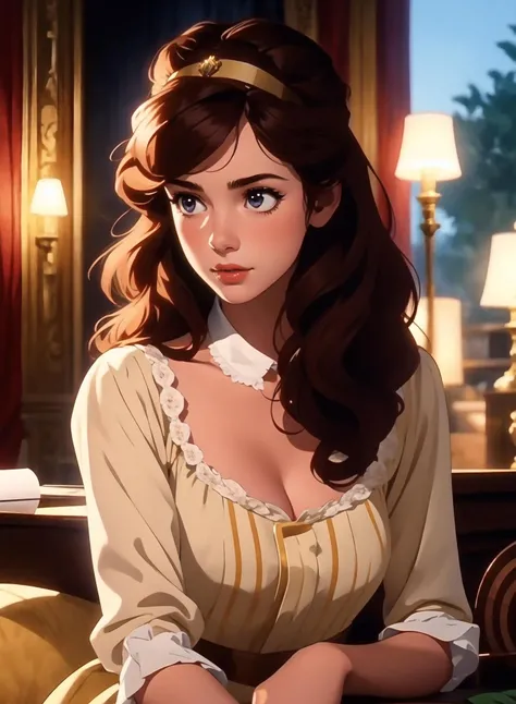 Film still of a young brunette actress in the Barry Lyndon
