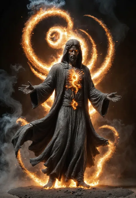 DonM1r0nF1l1ng5XL, , Al-jinn, Supernatural being from Arabic mythology, created from smokeless fire, free will, choosing between good and evil, supernatural powers, ability to influence the physical world, trickery  ,  <lora:DonM1r0nF1l1ng5XL-000006:0.8>