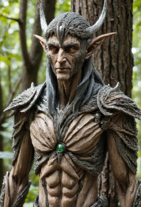 DonM1r0nF1l1ng5XL, male wood elf waywatcher, cybernetic rehabilitation therapist,, chieftain's totem , <lora:DonM1r0nF1l1ng5XL-000006:0.8>