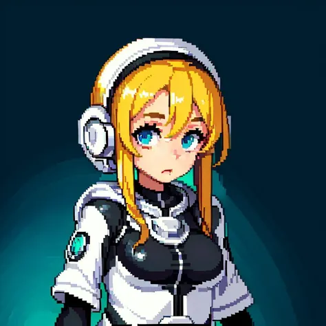 best quality ,masterpiece,an extremely delicate and beautiful, extremely detailed ,Amazing, finely detail, masterpiece,best quality,official art,absurdres, incredibly absurdres, huge filesize , ultra-detailed, extremely detailed,beautiful detailed girl, extremely detailed eyes and face, beautiful detailed eyes,light on face,bust shot,1girl,spacesuit,pixel art,<lora:mPixel_v10PixelArt:0.5>,