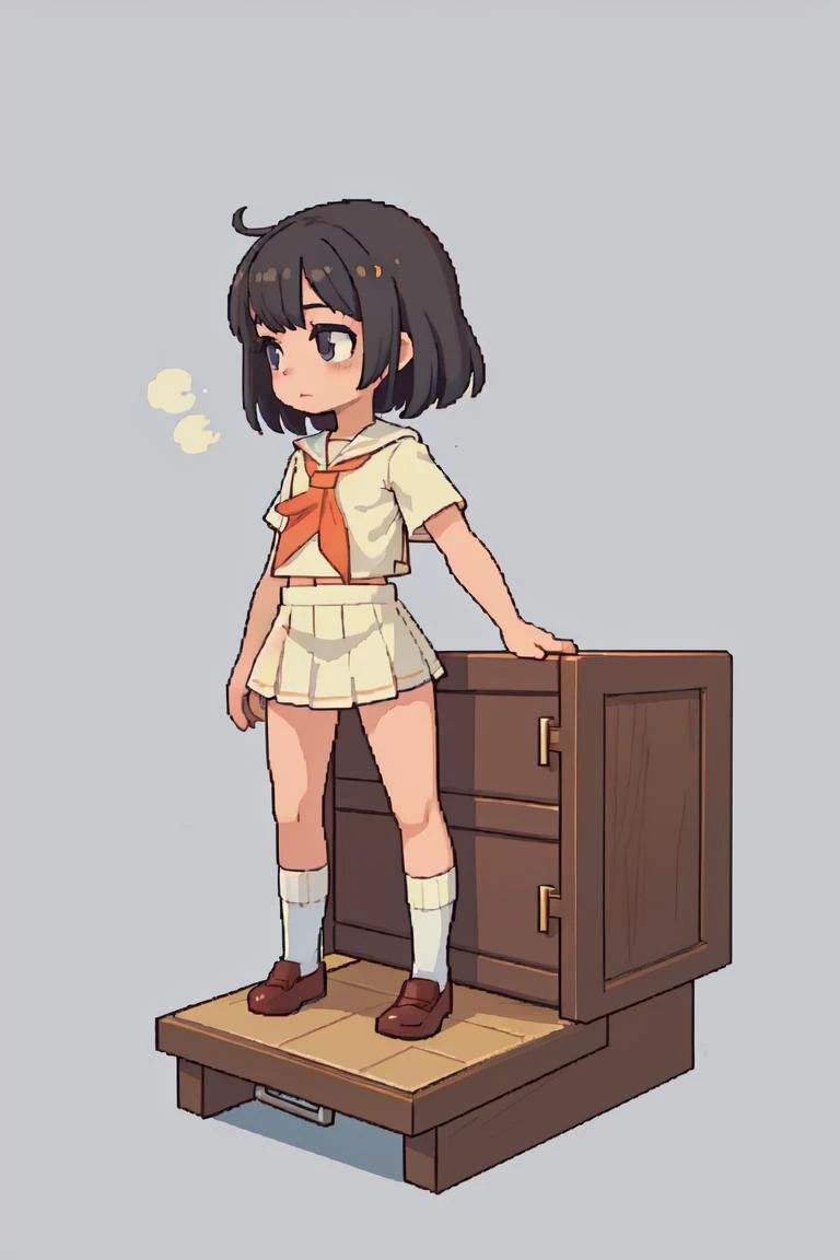(A small chest:1.3),(masterpiece, best quality:1.4), (beautiful, aesthetic, perfect, delicate, intricate:1.2), 1girl,chibi,serafuku, school,<lyco:GoodHands-beta2:0.7>,<lora:add_detail:0.3>, <lora:pixel_5:0.5>