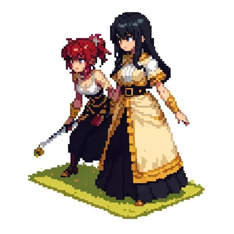 (masterpiece, top quality, best quality), pixel,pixel art,2girls,
<lora:pixel_4:0.5>