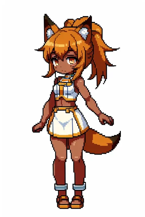 (masterpiece, top quality, best quality), pixel,pixel art,1girl,fox ears, dark skin, high ponytail, orange hair, 
 <lora:mPixel_v10:0.5>  <lora:JAtzLoraNew:0.6>