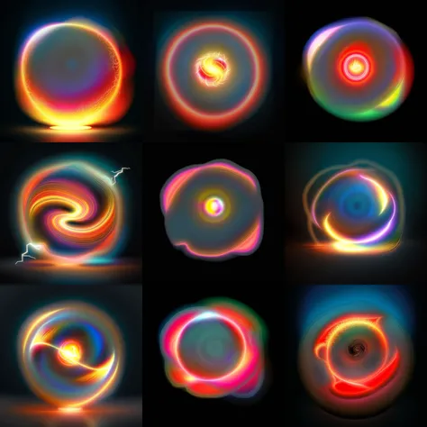 lighting_ball ,Rolling flame with a black background