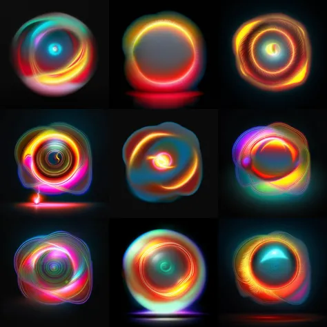 lighting_ball ,Rolling flame with a black background