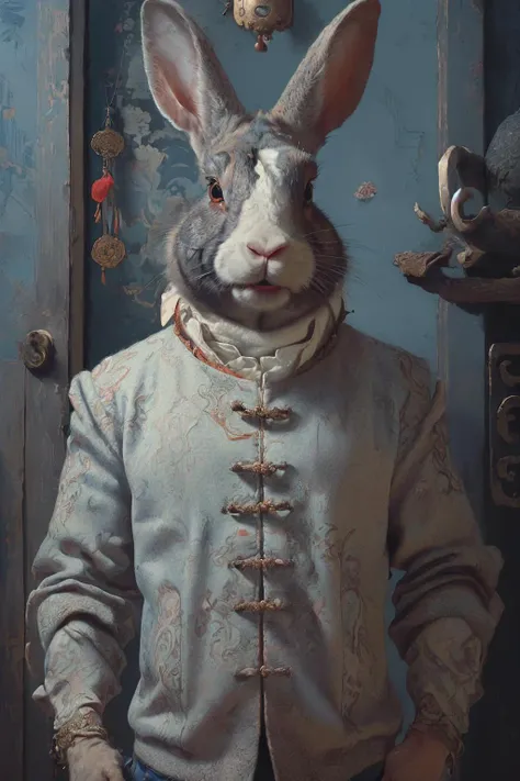 ((<lora:dutch_rabbit640_07_06:0.8:FACE>(dutch rabbit:1), detailed clothing,detailed wool,perfect composition, dynamic background, emphasis on open mouth, grin ,<lora:Doorgods:0.4>chinese door gods<lyco:GPTS3 animals_258424:1.0> )), CGI, Natural Lighting, high details, high intricate details, ((high quality:1.2, masterpiece:1.2)), high resolution, (8k resolution),super resolution, ultra hd, megapixel, ((upper body:1.2)), Deep Focus, Eye Level Shot