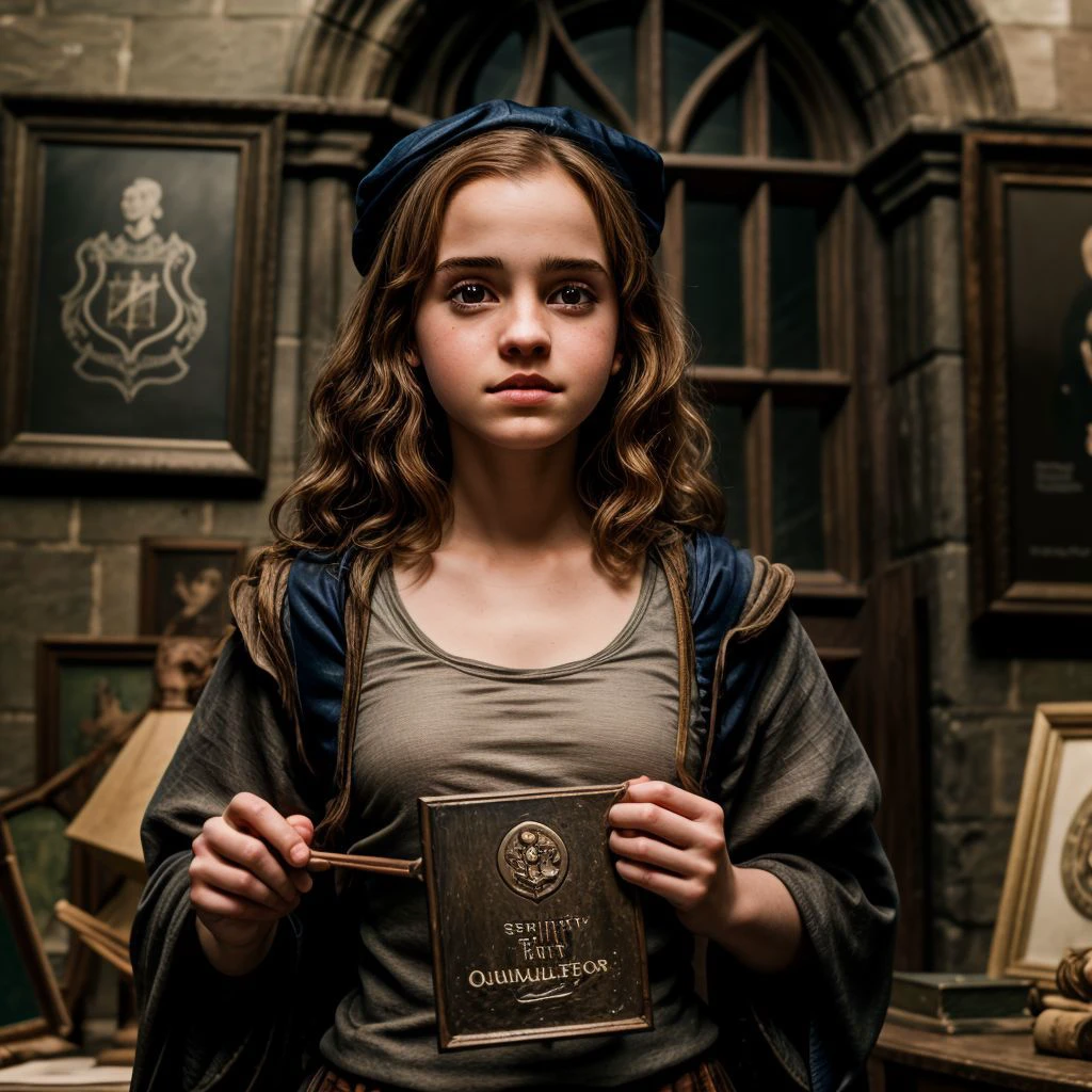 masterpiece, 8k, hi-res, award winning, (highest quailty:1.5),
<lora:add_detail:1> girl , hogwarts, <lora:Hermione Granger:1> ermione