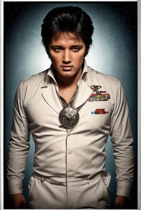 (Elvis Presley as US United States King Commander in Chief President from another dimension inside white house)(dodge and burn, corner edge darken vignette)(exposure POP!!! hdr extremely intricate, Sharp focus, dramatic cinematic light, (8k textures, elegant, cinematic look)(breathtaking, insane details)
<lora:Better_Details:0.6>
<lora:epiC35mm:0.6> epiC35mm
<lora:LCM_1-5:0.7>