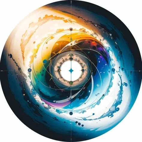 (masterpiece:1.2), best quality, hyperrealistic vortex in a circle, midjourney, <lora:midjourney:0.7>