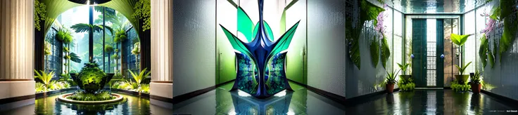 highly insanely detailed, masterpiece, top quality, best quality, highres, 4k, 8k, RAW photo, (very aesthetic, beautiful and aesthetic), <lora:Lava Interior style_LAVA:1>,
a hip space hotel lobby interior with incredible natural light. Futuristic botanical hotel lobby interior, Lava style, Chris Bosses,
__lazy-wildcards/dataset/background-color__,
(flower, falling petals, petals on liquid, petals, cherry blossom:0.8),
âââ