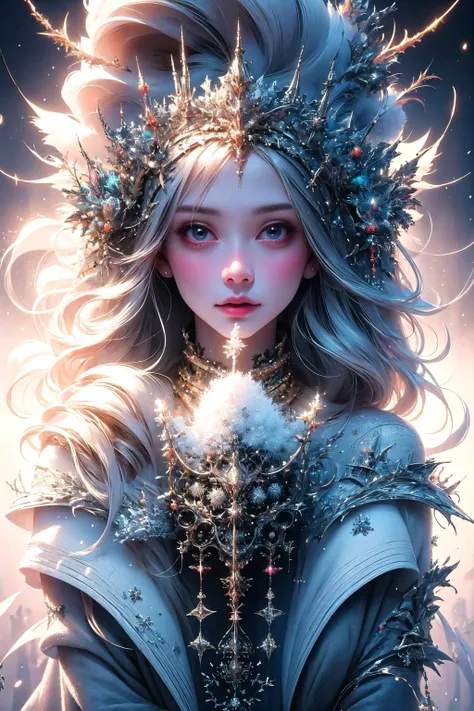 <lora:edgSnowStyle:0.65>, edgSnow, tree, snow, christmas tree,
(masterpiece, top quality, best quality, official art, beautiful and aesthetic:1. 2), (1girl:1. 3), extreme detailed, colorful, highest detailed, (found:1. 3), optical mixing, playful patterns, lively texture, rich colors, unique visual effect, vibrant, highres, intricate, carne griffiths