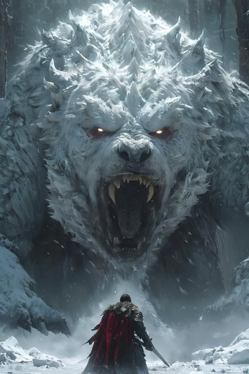 Bosstyle,extremely exaggerated composition,from_below,Monstrous blizzard with the fierce face of a bear,giant claws,engulfed in whiteout conditions,swirling snow,and buffeting winds. glowing glasses,Cinematic,mysterious,sinister,scary,wild,deadly,and beastly. A nightmarish masterpiece.,<lora:XL_boss_battle:1>,<lora:zavy-cntrst-sdxl:0.8>,<lora:åå
glowneon_xl_v1:0.6>,<lora:add-detail-xl:1>