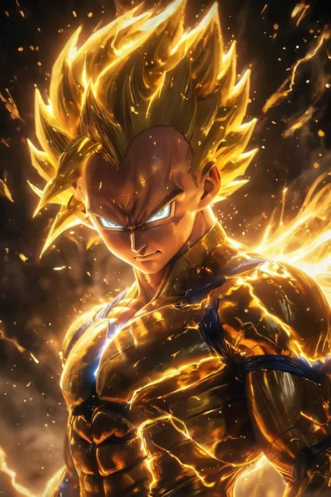 glowneon,(majin vegeta:1.1),majin vegeta emitting lightning and sparks,dougi,forehead_mark,super saiyan 1,golden long hair,((masterpiece, best quality)),niji,from side,upper body,hips,<lora:åå
glowneon_xl_v1:0.7>,<lora:zavy-cntrst-sdxl:1>,clothes and,cowboy_shot,