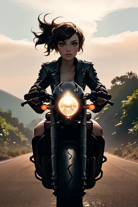 DEN_anomaly_Steamgirl,
((riding a motorcycle:1.2) wearing (motorbike leathers:1.2), (riding a motorbike:1.2), (driving a motorbike:1.2),  (motorcycle:1.1), traffic, leather trousers, leather jacket, motorcycle boots, leather gloves:1.2),
bokeh, f1.4, 40mm, photorealistic, raw, 8k, textured skin, skin pores, intricate details  <lora:epi_noiseoffset2:1>, epiCRealism
