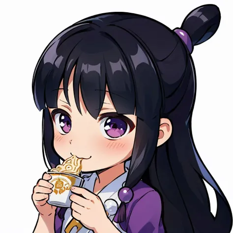 <lora:fey:1> maya, maya fey
masterpiece, best quality, absurdres  <lora:DarkCabalChibiStyle:0.9> chibi, white background, simple background, blushing, eating ramen, happy