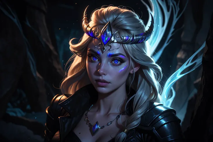 beautiful adult woman, elsa, insane exotic universal , circlet,  ((black opal veins explosion)) best quality, high detail, 8k resolution, hard shadows, chiaroscuro 8k resolution, high detail, best quality, high quality,