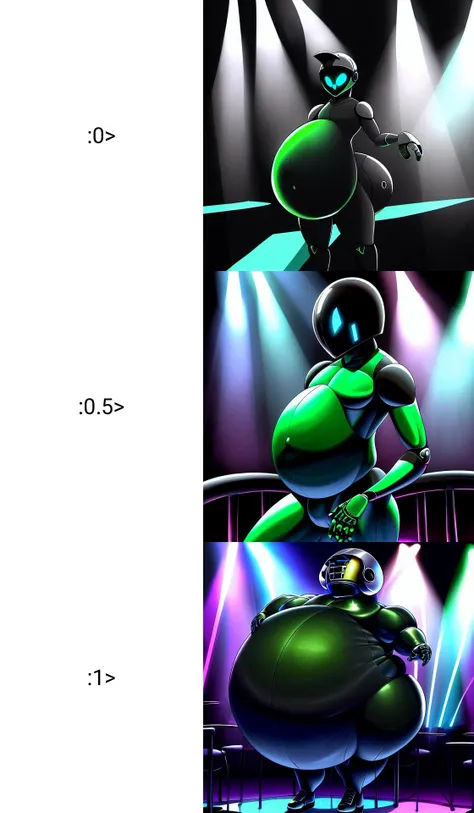 hi res, soft lighting, graphite \(medium\), club, detailed background, solo, air inflation, body inflation, male, robot, tight clothing, faceless character, helmet, <lyco:inflatebot-dioxide-e4:0>