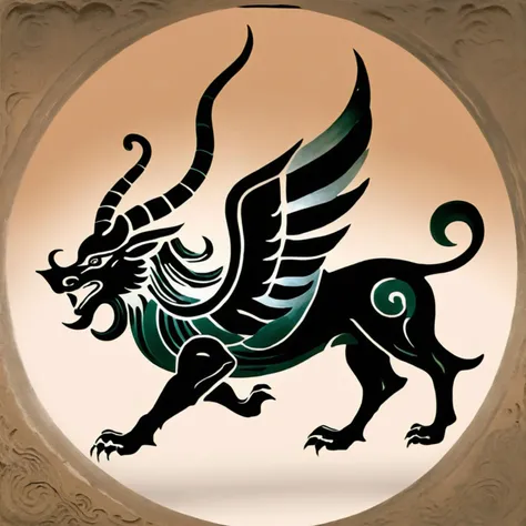 wadang,logo, mythical beasts, Ancient Chinese totems,,wadang<lora:wadang:1.5>
