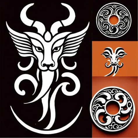 wadang,logo, mythical beasts, Ancient Chinese totems,,wadang<lora:wadang:1.5>