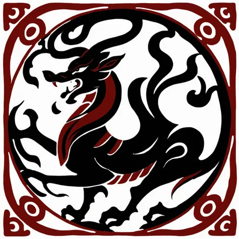 wadang,logo, mythical beasts, Ancient Chinese totems,,wadang<lora:wadang:1.5>