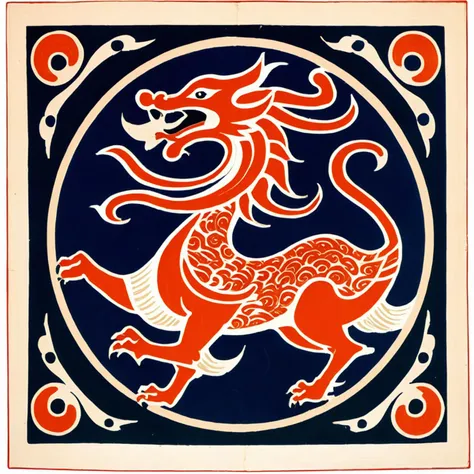wadang,logo, mythical beasts, Ancient Chinese totems,,wadang<lora:wadang:1.5>