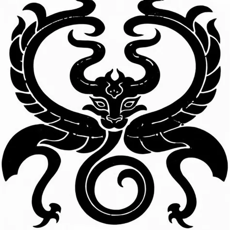 wadang,logo, mythical beasts, Ancient Chinese totems,,wadang<lora:wadang:1.5>