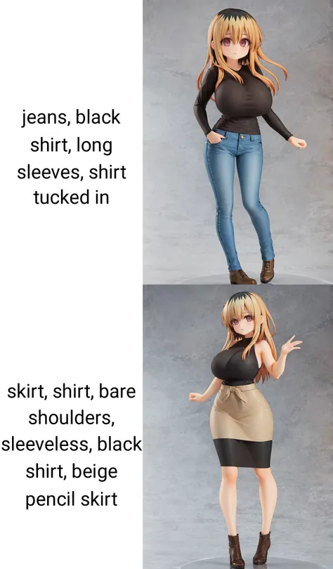 (masterpiece, best quality, beautiful detailed eyes, intricate details), 4k
1girl, solo, (full body:1.1), simple background, white background,
<lora:ochiai_v4:1.00> ochiai, long hair, bangs, blonde hair, brown hair, multicolored hair, hair down, brown eyes, @_@, happy, huge breasts, (jeans, black shirt, long sleeves, shirt tucked in:1.1)
<lora:popupparade-10:1>