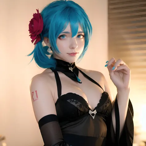 <lora:SayaScarlet-09:0.8>, blue hair, SayaScarlet, ((masterpiece:1.2, best quality)), 1girl, solo, (slender), full body, (extremely detailed CG unity 8k wallpaper, masterpiece, best quality, ultra detailed, beautiful detailed eyes:1.4),(best illumination, best shadow, an extremely delicate and beautiful, bloom), highly detailed, realistic face, full body, highly detailed face, highly detailed eyes, NSFW,