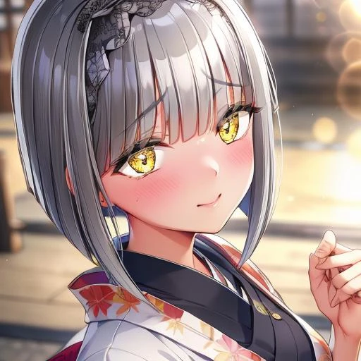 (masterpiece, best quality, detailed background),(perfect face),(Meena_1919:1.1),1girl,solo,heart-shaped pupils,sad,kimono,black hairband,cowboy shot,summer festival,outdoors,((<lora:Meena_1919-10:0.9>)),<lora:GoodHands-vanilla>,