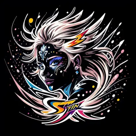((((Sticker)))) ((vector art)), A tiny fairy woman, logo, <lora:Stylora:0.7> highly detailed, style, <lora:abstractor_yiu_v14:0.6> lightning in the background, detailed absurdly