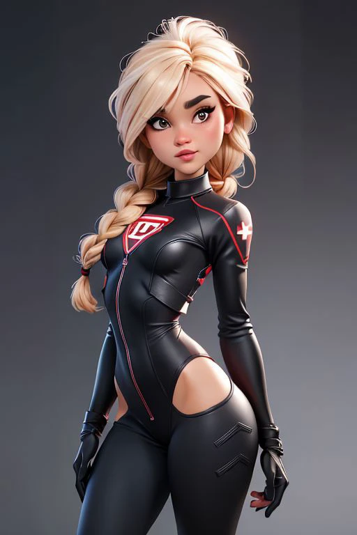 1girl, standing alone (Only one girl in frame 1.1), laboratory, workshop, Beautiful little breasts, Slender figure, facing the viewer, fragile figure, Odin, Only one girl, in full height (Body Full 1.1), Tall android girl, small elastic breasts, Little ass, Hair is gathered in a braid, Beautiful slim figure, small buttocks, A braid around the head, Round braid, Red Star in the Forehead, Short Brown Jacket, black tight suit, darkly, Light, femininitytmasterpiecebeste-Qualithigly detailedVisible to the feet 8K resolution High Sharp 8K resolution higly detailed 8K UHD Professional lighting Photon mappingphysical based rendering a perfect face detailed face and body ray traced expressive look Cinmatic Lighting<lora:p3r3zstyle:0.6>