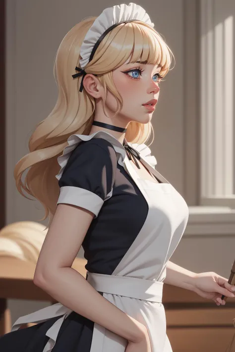 (Ultrareal), (Illustration), (High Resolution), (8K), (Very detailed), (Best Illustration), (Beautiful Detailed Eyes), (Best Quality), (Ultra Detailed), (Masterpiece), (Wallpaper), (Detailed Face), Solo, (Dynamic Pose), One Girl, White Wavy Hair in the Kitchen, Korean, Iris colored eyes, Small moles under the eyes, ((Apron),, Long legs, Tighten abs, (camel toe), (black stockings), (without panties), (without bra) shiny glitter