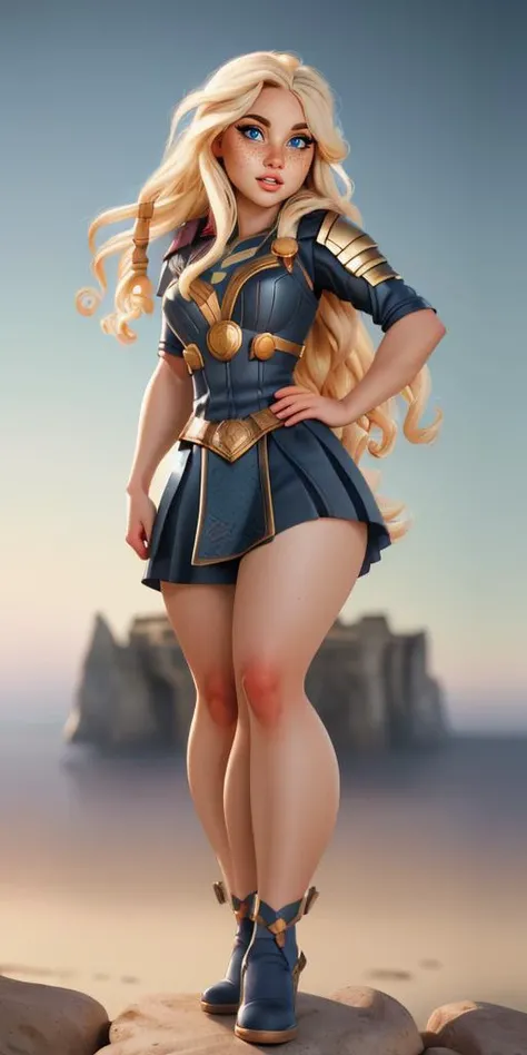 Superhero ("Sara Hyland") com cabelos longos e negros, vestindo "traje revelador e provocador", corpo sensual, pose sensual, Sobrancelhas Grossas, bochechas coradas, Anatomia correta, pernas torneadas perfeitas, seios pequenos e perfeitos