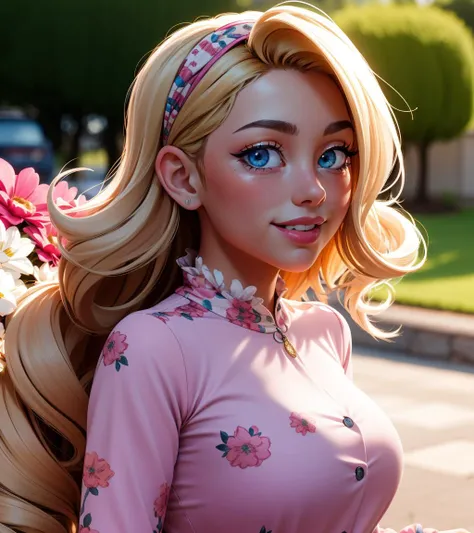 1girl, blonde hair, blue eyes, blurry, blurry background, blurry foreground, depth of field, dress, flower, hair intakes, long hair, looking at viewer, motion blur, pink dress, solo, smile, closed mouth, floral print, twilight, frilled hairband, drill hair, looking away,
masterpiece, best quality, intricate details, <lora:backlight_slider_v10:-1.2> <lora:contrast_slider_v10:2> <lora:weight_slider_v2:0.7> <lora:Raiou_Style-000014:0.3> big lips, thick lips,<lora:add_sharpness:1.0><lora:add_sharpness:1.0>