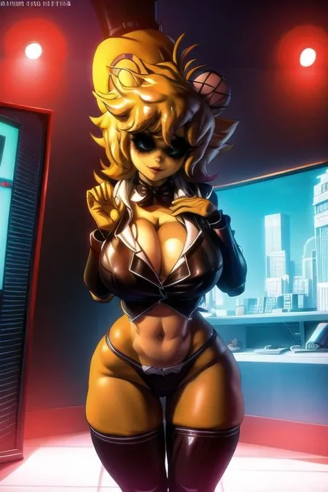 masterpiece, best quality, thighthighs, large breasts, looking at viewer,  <lora:Type0:1> Type0 <lora:more_details:1> hands up