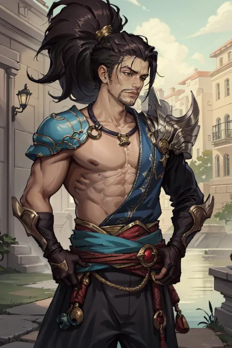(masterpiece, best quality), intricate details,
<lora:ys2:0.8> ys,1boy, pectorals, ponytail,