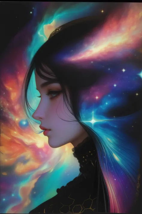 1girl, colorful Oil painting, intricate details, side-profile of a Ruined Emerging Pearlescent and White Mughal ([Desktop computers:Nebula:2]:1.3) , it is sleek, it is forged by Dolce & Gabbana, simple Miserable background, dense field with Orchid, Smoky Conditions, deep focus, realism art, (art by Frederic Remington:1.2) , Sketch, Dark and Gritty, Naturecore, rim light, Depth of field 100mm, Calotype, Decoupage, Zentangle, highly detailed, absurdres
