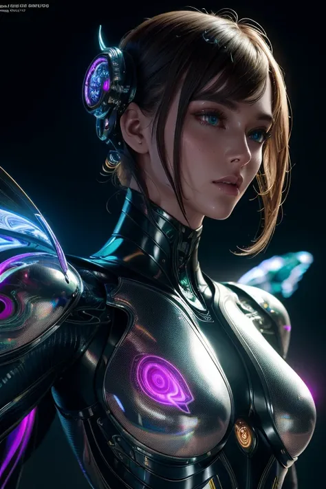 psychedelic organic cyborg, holographic plastic, dramatic lighting, fantasy, intricate, elegant, highly detailed, lifelike, photorealistic, digital painting, artstation, illustration, smooth, sharp focus, art by john collier, (extremely detailed CG unity 8k wallpaper), trending on ArtStation, trending on CGSociety, High Detail, Sharp focus, dramatic, photorealistic