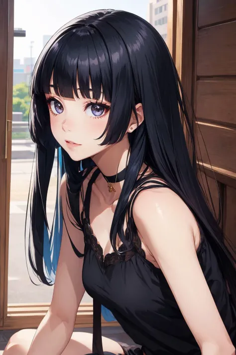 1girl,black hair,
hime style, blunted bangs,
<lora:more_details:0.3> <lora:hime_style-1.0:0.7>
