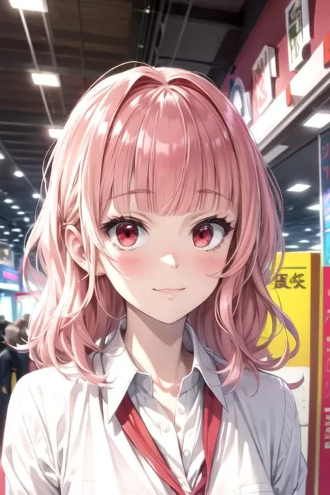 masterpiece, best quality, sketch, 1girl, solo, looking at viewer, upper body, depth of field, <lora:kotoko_sumiso:0.70>, kotoko_sumiso, pink hair, red eyes, , , science fiction soft science fiction, 12k resolution